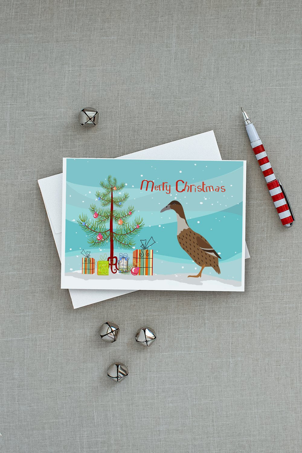 Dutch Hook Bill Duck Christmas Greeting Cards Pack of 8 Blank Cards with Envelopes Whimsical A7 Size 5x7