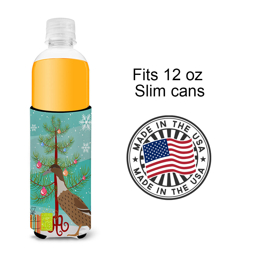 Dutch Hook Bill Duck Christmas Slim Can Hugger , Insulated Foam Hugger for 12 oz Slim Cans, Beer Bottles & Water Bottles, Printed in USA