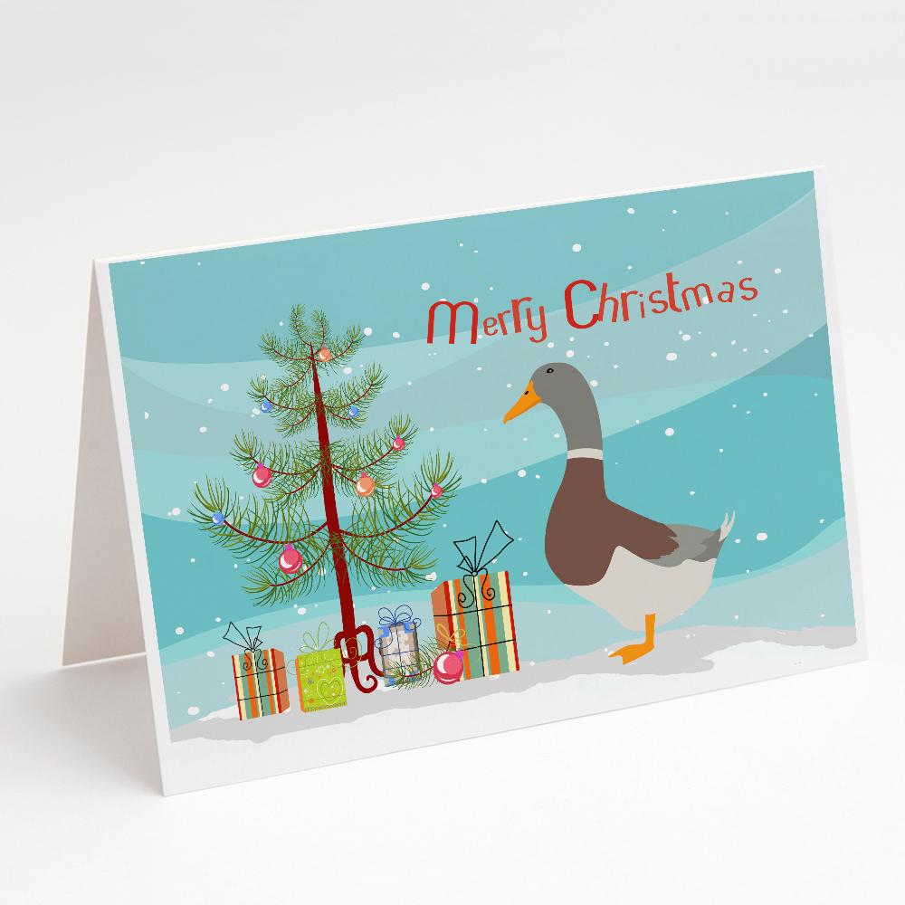 Saxony Sachsenente Duck Christmas Greeting Cards Pack of 8 Blank Cards with Envelopes Whimsical A7 Size 5x7