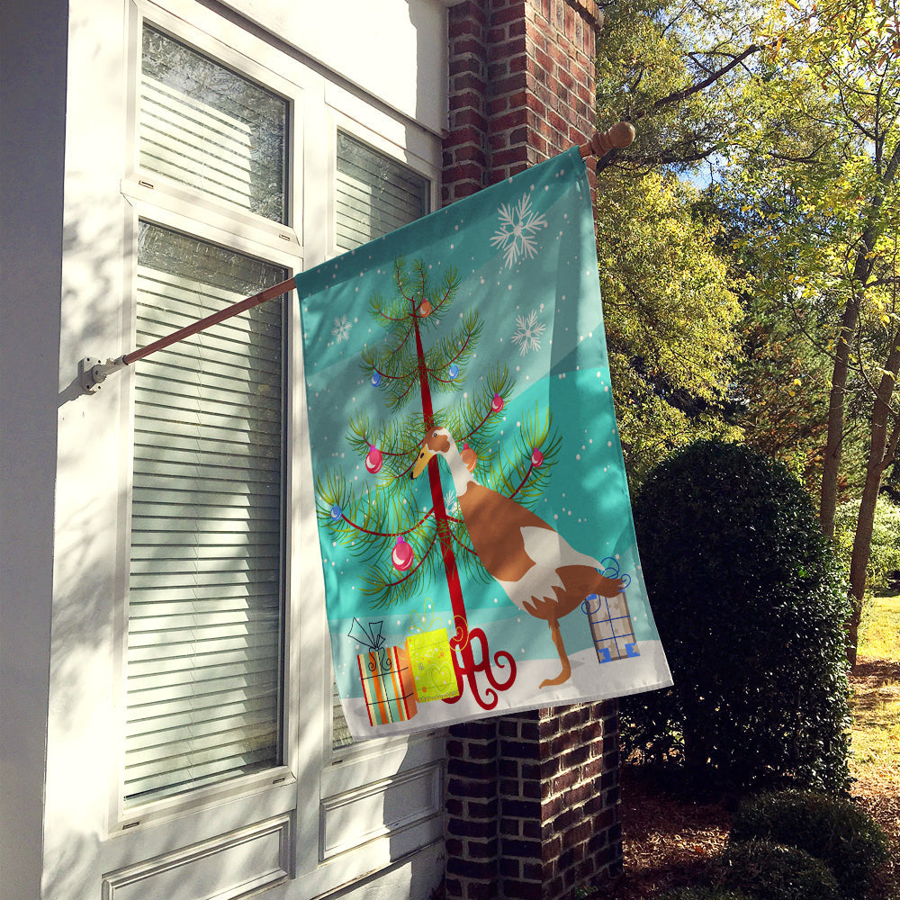 Indian Runner Duck Christmas House Flag 28x40 Porch Sleeve Pole Decorative Outside Yard Banner Artwork Wall Hanging, Polyester