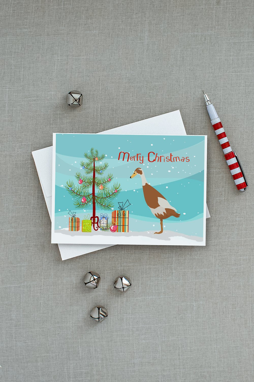 Indian Runner Duck Christmas Greeting Cards Pack of 8 Blank Cards with Envelopes Whimsical A7 Size 5x7