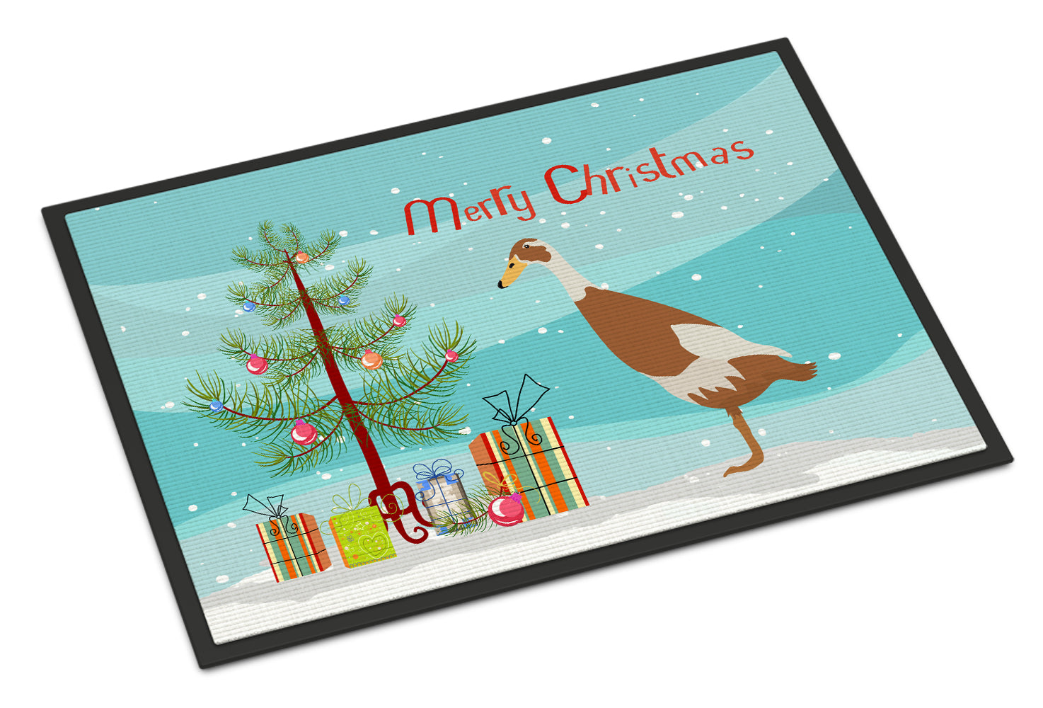 Indian Runner Duck Christmas Doormat Indoor Outdoor 18H X 27W Front Door Mat Rugs for Entryway, Non Slip Washable