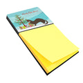 Russian or European Mink Christmas Watercolor Sticky Note Holder Refillable Dispenser Desk Accessory 3x3 Pad Gift