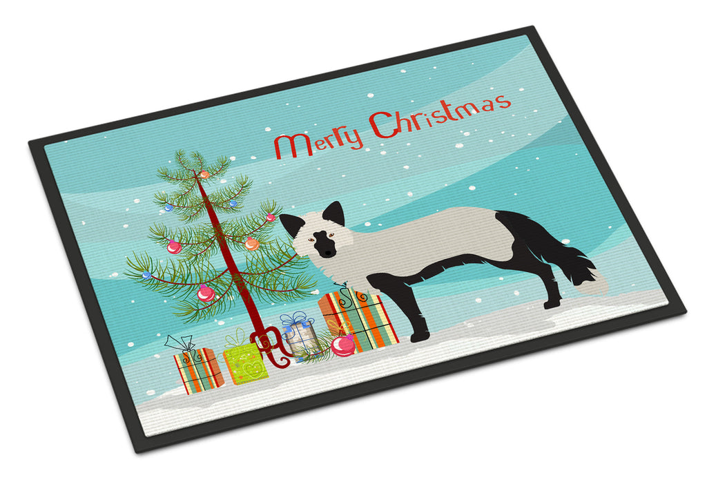 Silver Fox Christmas Doormat Indoor Outdoor 18H X 27W Front Door Mat Rugs for Entryway, Non Slip Washable