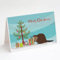 Eurasian Beaver Christmas Greeting Cards Pack of 8 Blank Cards with Envelopes Whimsical A7 Size 5x7