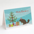 Chinchilla Christmas Greeting Cards Pack of 8 Blank Cards with Envelopes Whimsical A7 Size 5x7