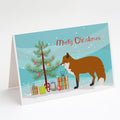 Red Fox Christmas Greeting Cards Pack of 8 Blank Cards with Envelopes Whimsical A7 Size 5x7