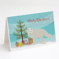 White Arctic Fox Christmas Greeting Cards Pack of 8 Blank Cards with Envelopes Whimsical A7 Size 5x7