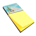 White Arctic Fox Christmas Watercolor Sticky Note Holder Refillable Dispenser Desk Accessory 3x3 Pad Gift