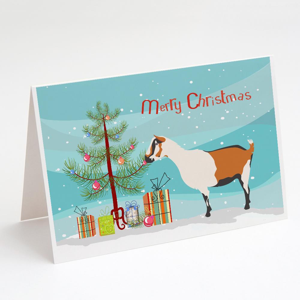 Alpine Goat Christmas Greeting Cards Pack of 8 Blank Cards with Envelopes Whimsical A7 Size 5x7