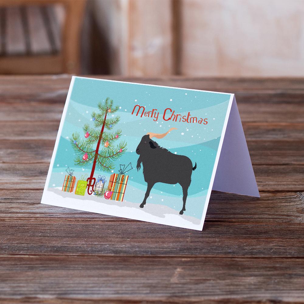 Verata Goat Christmas Greeting Cards Pack of 8 Blank Cards with Envelopes Whimsical A7 Size 5x7