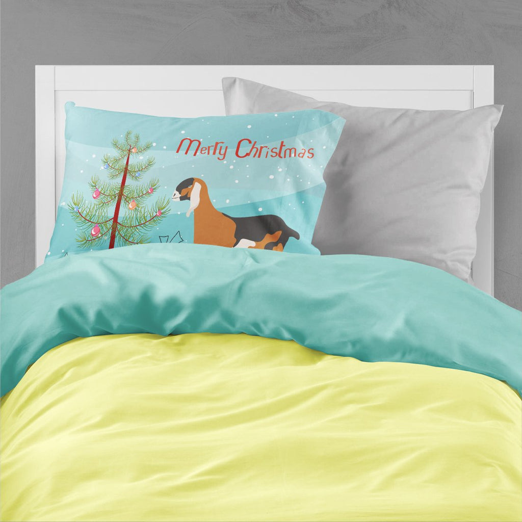 Anglo-nubian Nubian Goat Christmas Standard Pillowcase Lightweight Super Soft Easy Care Decorative Artwork Pillowcase, Standard