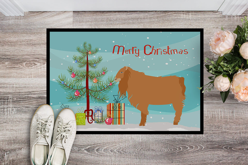 American Lamancha Goat Christmas Doormat Indoor Outdoor 18H X 27W Front Door Mat Rugs for Entryway, Non Slip Washable