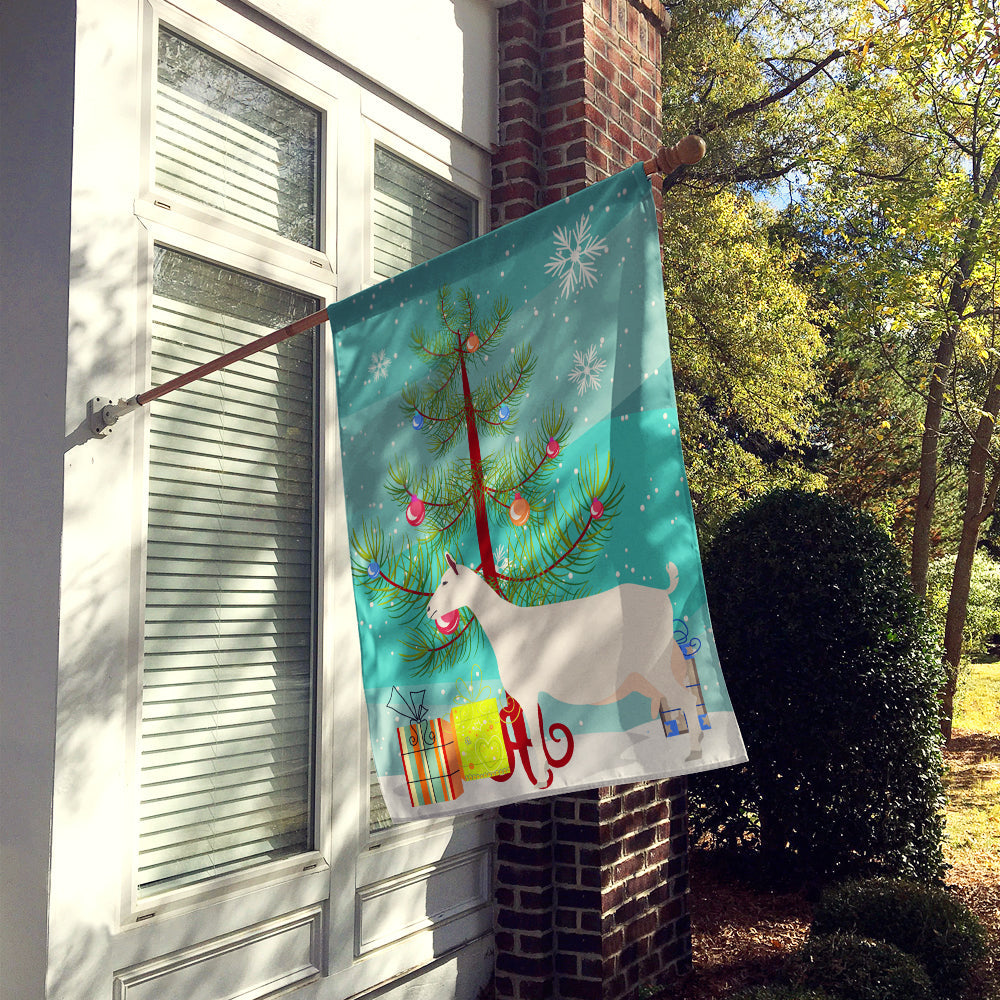 Saanen Goat Christmas House Flag 28x40 Porch Sleeve Pole Decorative Outside Yard Banner Artwork Wall Hanging, Polyester
