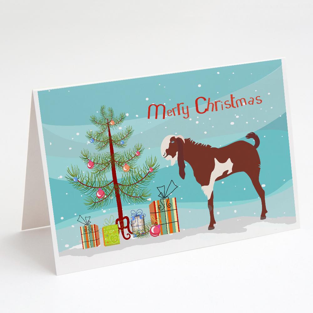Jamnapari Goat Christmas Greeting Cards Pack of 8 Blank Cards with Envelopes Whimsical A7 Size 5x7