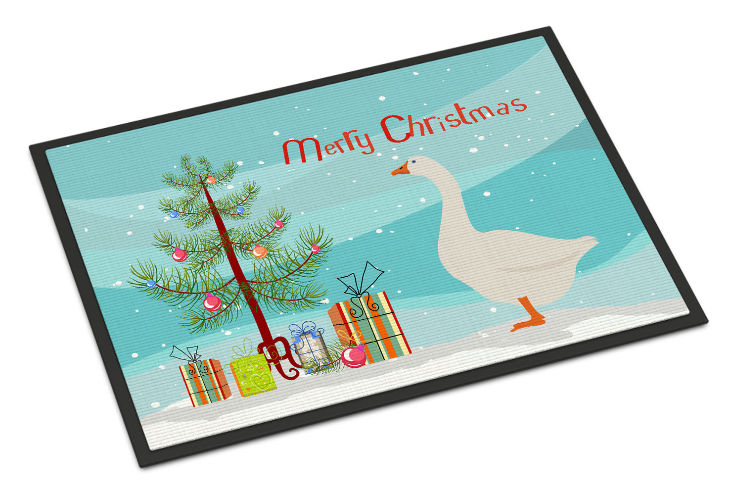 Embden Goose Christmas Doormat Indoor Outdoor 24H X 36W Front Door Mat Rugs for Entryway, Non Slip Washable Low Pile,