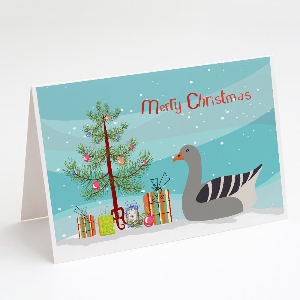 Pilgrim Goose Christmas Greeting Cards Pack of 8 Blank Cards with Envelopes Whimsical A7 Size 5x7