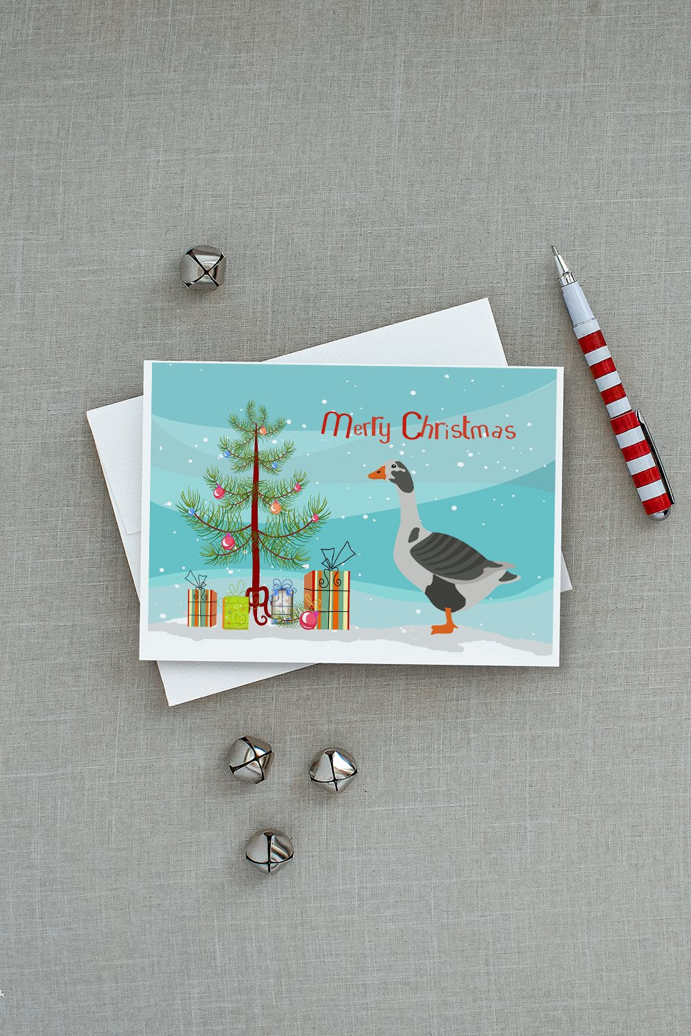 West of England Goose Christmas Greeting Cards Pack of 8 Blank Cards with Envelopes Whimsical A7 Size 5x7