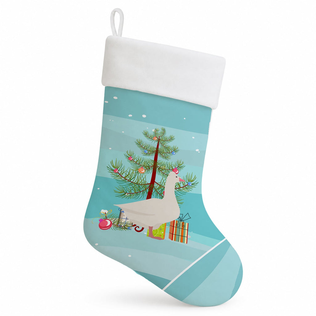 Roman Goose Christmas Holiday Stocking Double-Sided Print, Polyester Suede,11x18, Made in USA