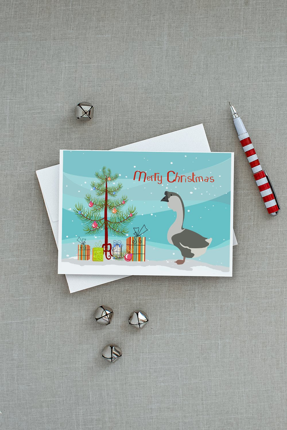 African Goose Christmas Greeting Cards Pack of 8 Blank Cards with Envelopes Whimsical A7 Size 5x7