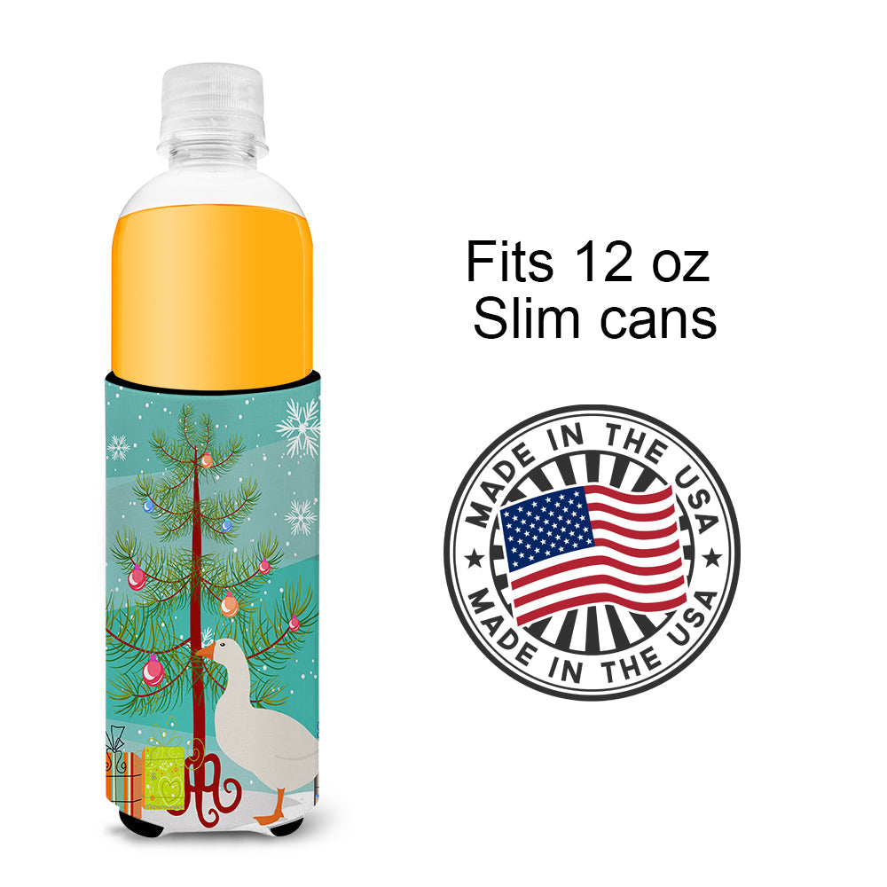 Shire Horse Christmas Slim Can Hugger , Insulated Foam Hugger for 12 oz Slim Cans, Beer Bottles & Water Bottles, Printed in USA