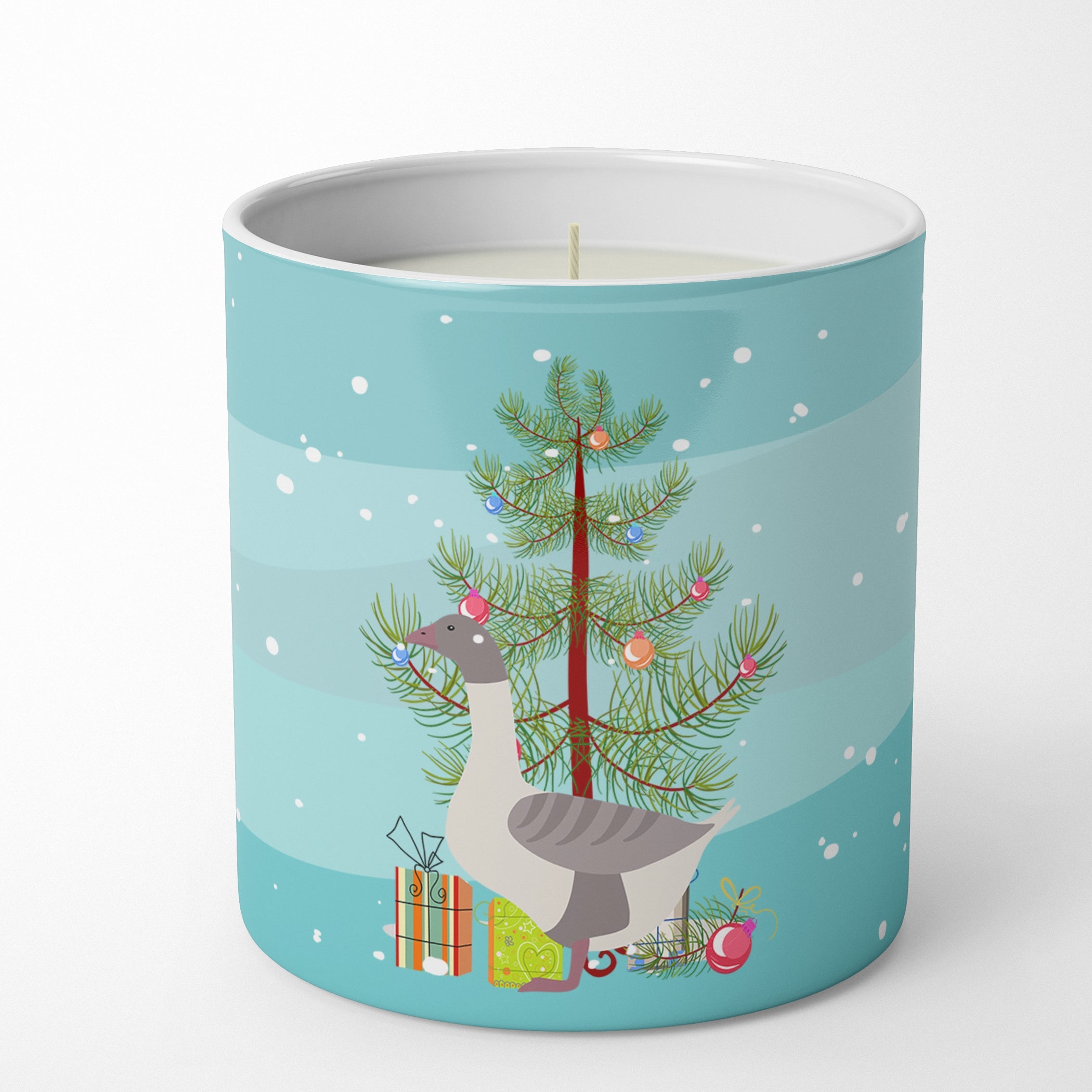 Buff Grey Back Goose Christmas Decorative Soy Candle Nature Soy Wax Essential Oil Home Decor Ideal for Bedroom Kitchen Bath Office Gift, 10 oz