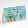 Buff Grey Back Goose Christmas Greeting Cards Pack of 8 Blank Cards with Envelopes Whimsical A7 Size 5x7