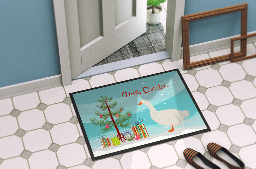 Sebastopol Goose Christmas Doormat Indoor Outdoor 18H X 27W Front Door Mat Rugs for Entryway, Non Slip Washable