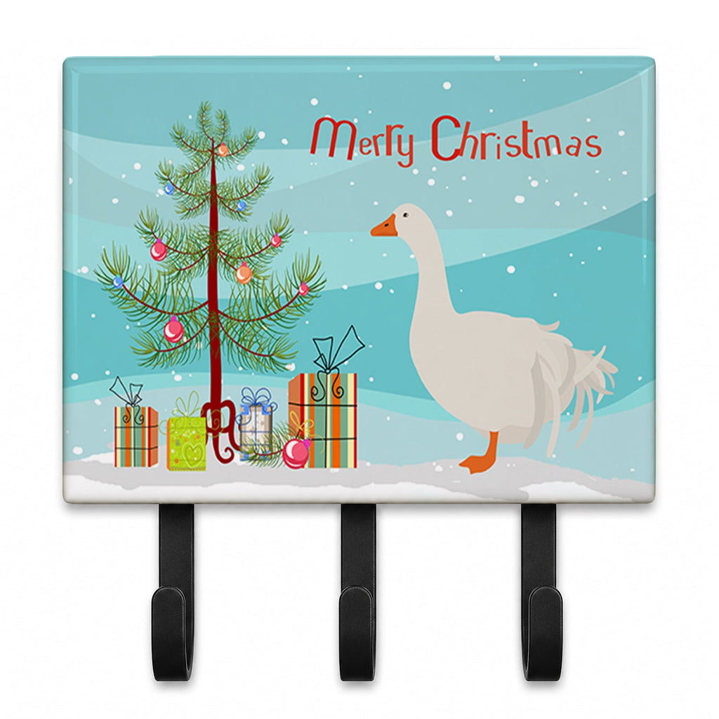 Sebastopol Goose Christmas Leash or Key Holder Wall Hooks, Coat Rack Wall Mount, for Hanging Keys, Towels, Aprons, Leashes