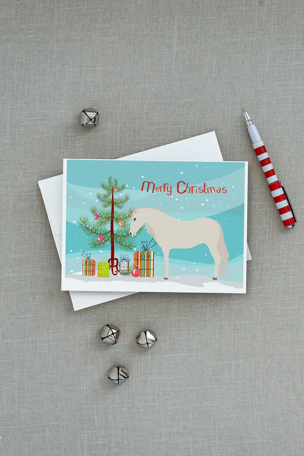 Paso Fino Horse Christmas Greeting Cards Pack of 8 Blank Cards with Envelopes Whimsical A7 Size 5x7