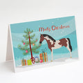 Pinto Horse Christmas Greeting Cards Pack of 8 Blank Cards with Envelopes Whimsical A7 Size 5x7