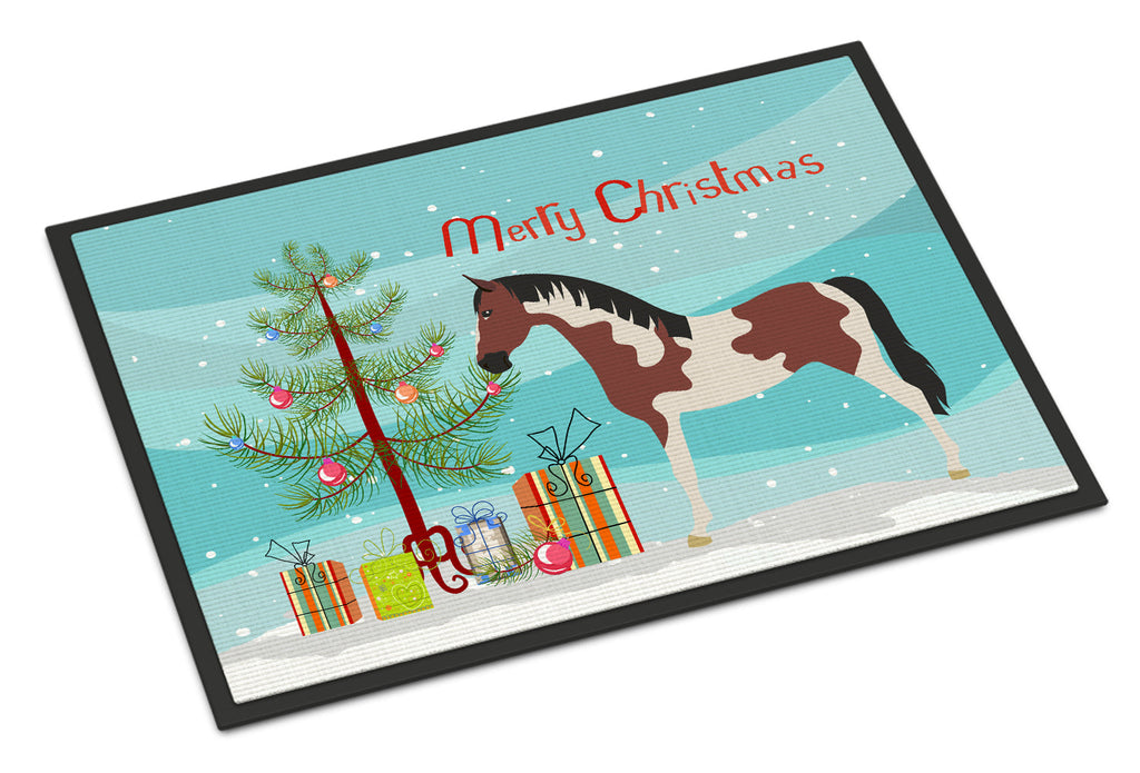 Pinto Horse Christmas Doormat Indoor Outdoor 18H X 27W Front Door Mat Rugs for Entryway, Non Slip Washable
