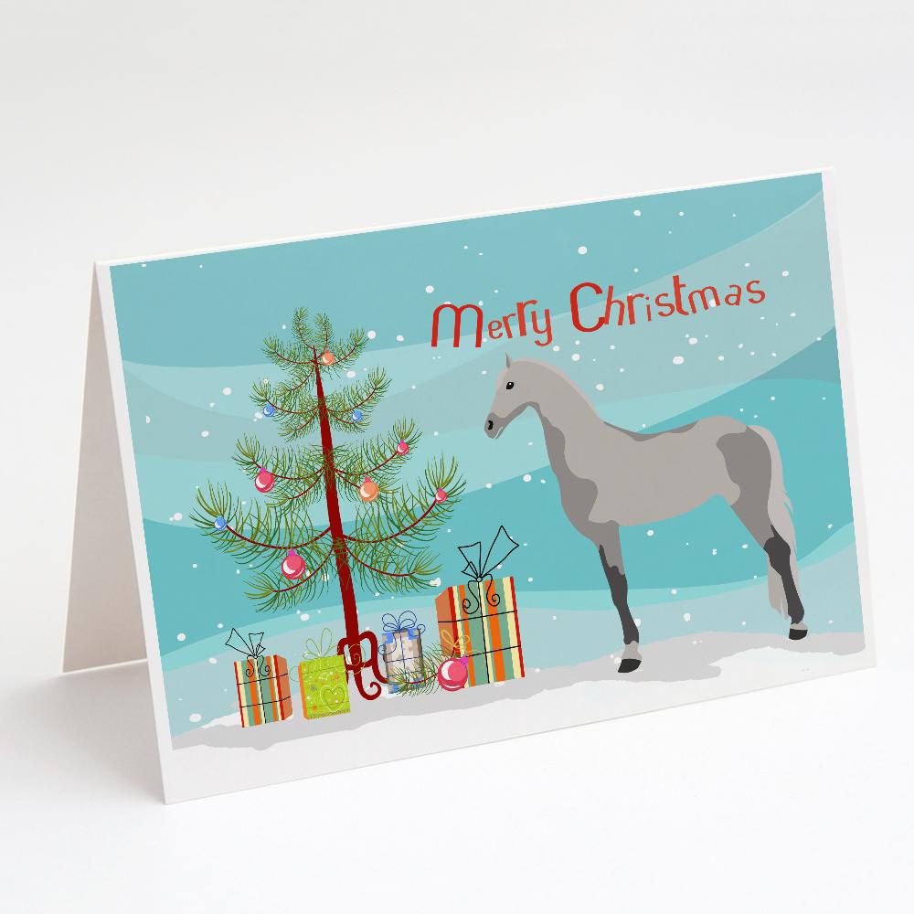 Orlov Trotter Horse Christmas Greeting Cards Pack of 8 Blank Cards with Envelopes Whimsical A7 Size 5x7