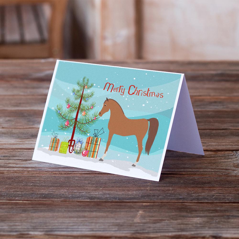 Arabian Horse Christmas Greeting Cards Pack of 8 Blank Cards with Envelopes Whimsical A7 Size 5x7