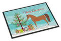 Arabian Horse Christmas Doormat Indoor Outdoor 18H X 27W Front Door Mat Rugs for Entryway, Non Slip Washable