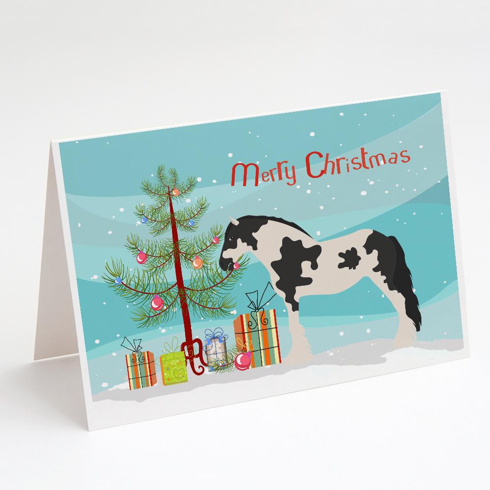 Cyldesdale Horse Christmas Greeting Cards Pack of 8 Blank Cards with Envelopes Whimsical A7 Size 5x7