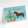 English Thoroughbred Horse Christmas Greeting Cards Pack of 8 Blank Cards with Envelopes Whimsical A7 Size 5x7