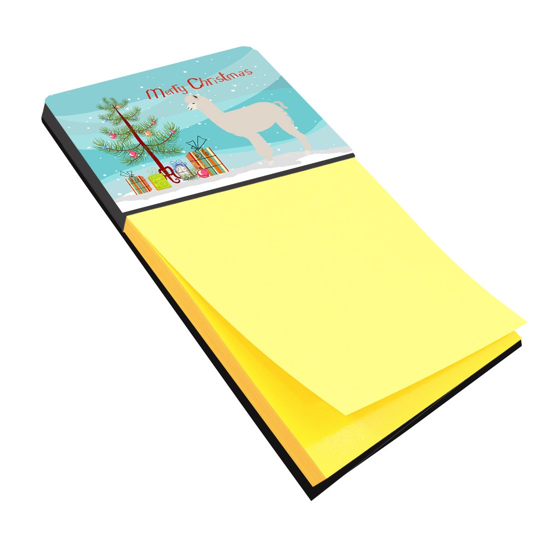 Alpaca Christmas Watercolor Sticky Note Holder Refillable Dispenser Desk Accessory 3x3 Pad Gift
