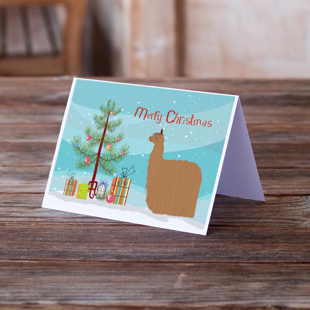 Alpaca Suri Christmas Greeting Cards Pack of 8 Blank Cards with Envelopes Whimsical A7 Size 5x7