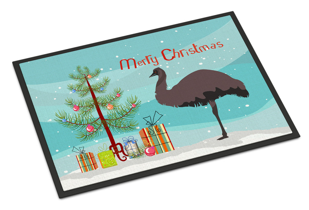 Emu Christmas Doormat Indoor Outdoor 18H X 27W Front Door Mat Rugs for Entryway, Non Slip Washable