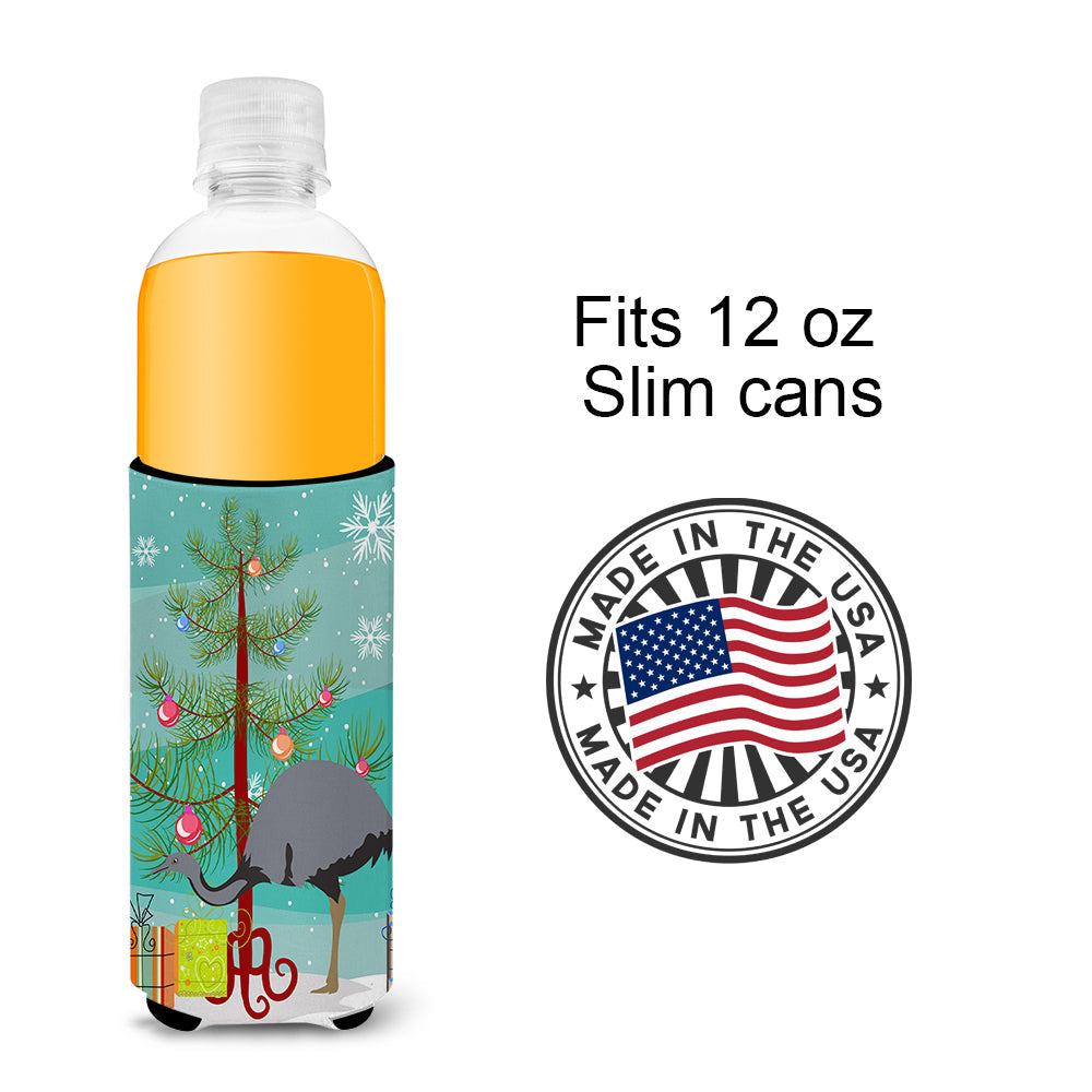 Rhea  Christmas Slim Can Hugger , Insulated Foam Hugger for 12 oz Slim Cans, Beer Bottles & Water Bottles, Printed in USA