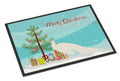 White Peacock Peafowl Christmas Doormat Indoor Outdoor 18H X 27W Front Door Mat Rugs for Entryway, Non Slip Washable