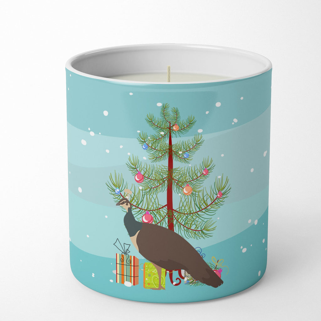 Indian Peahen Peafowl Christmas Decorative Soy Candle Nature Soy Wax Essential Oil Home Decor Ideal for Bedroom Kitchen Bath Office Gift, 10 oz