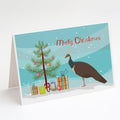 Indian Peahen Peafowl Christmas Greeting Cards Pack of 8 Blank Cards with Envelopes Whimsical A7 Size 5x7