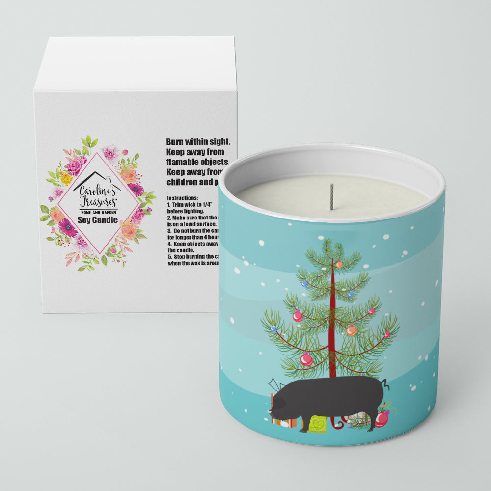 Devon Large Black Pig Christmas Decorative Soy Candle Nature Soy Wax Essential Oil Home Decor Ideal for Bedroom Kitchen Bath Office Gift, 10 oz
