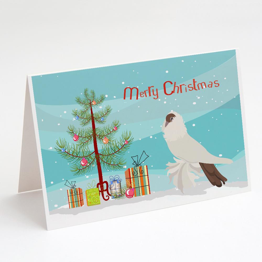 German Helmet Pigeon Christmas Greeting Cards Pack of 8 Blank Cards with Envelopes Whimsical A7 Size 5x7