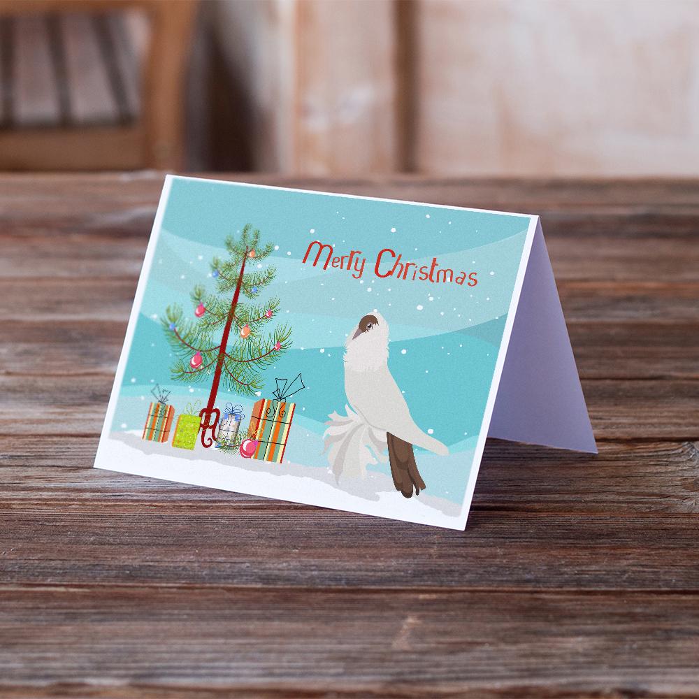 German Helmet Pigeon Christmas Greeting Cards Pack of 8 Blank Cards with Envelopes Whimsical A7 Size 5x7