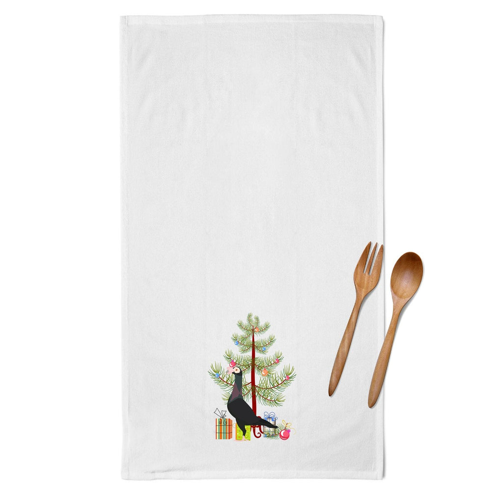 English Carrier Pigeon Christmas Kitchen Towel Set of 2 White Dish Towels Decorative Bathroom Hand towel for Hand, Face, Hair, Yoga, Tea, Dishcloth, 19 X 28", White