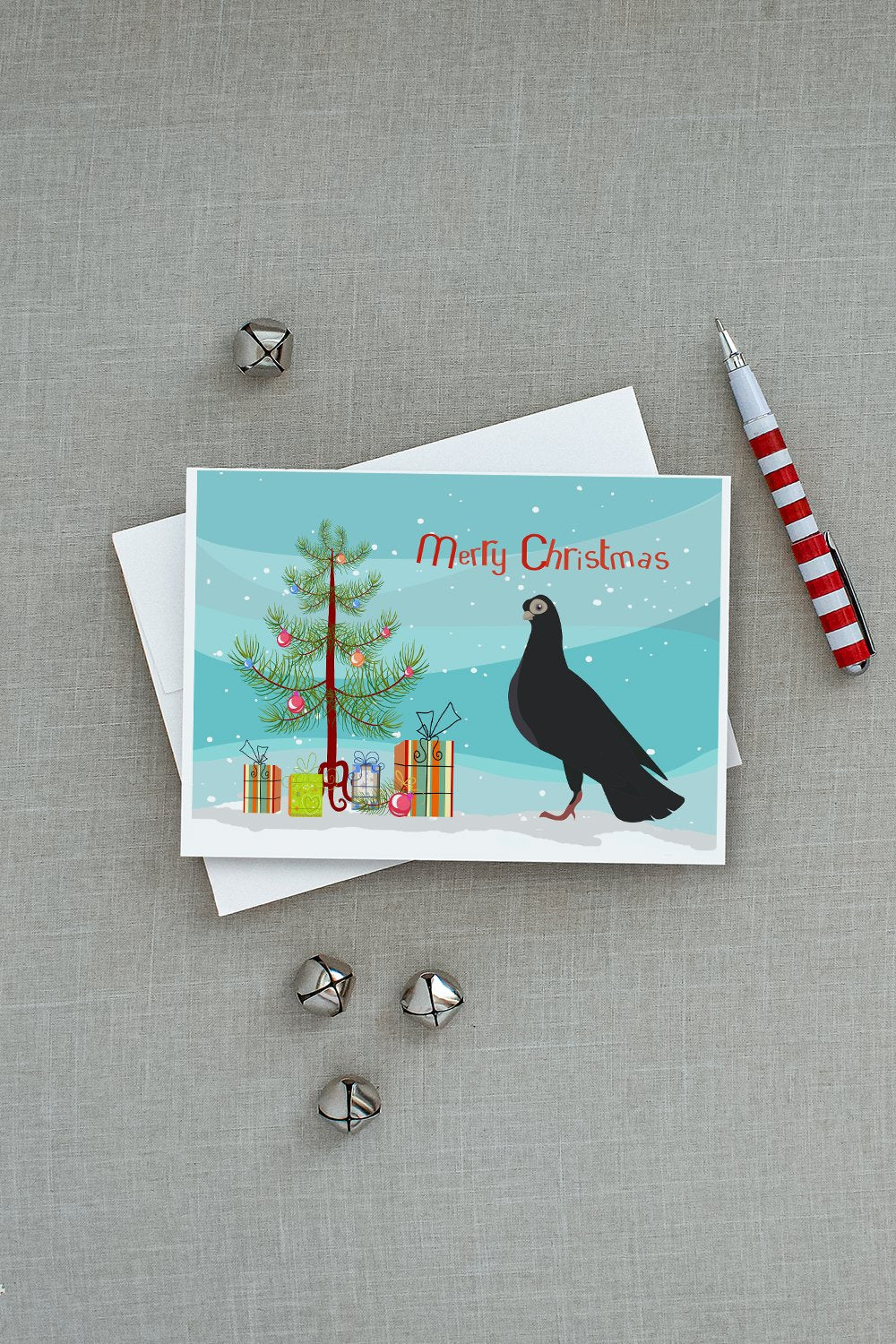 Budapest Highflyer Pigeon Christmas Greeting Cards Pack of 8 Blank Cards with Envelopes Whimsical A7 Size 5x7