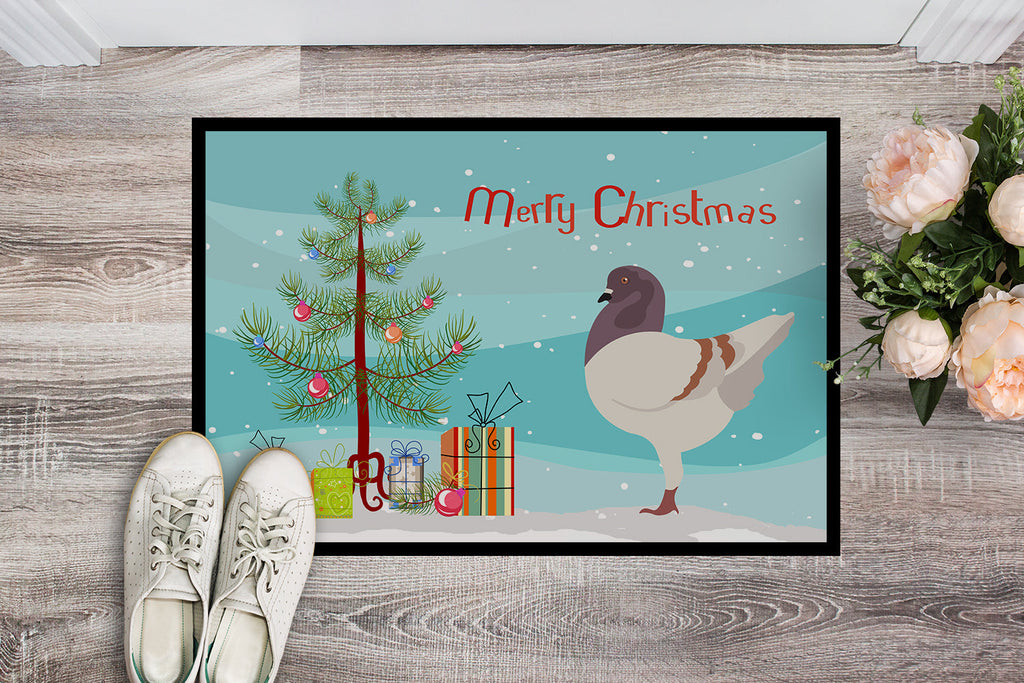 German Modena Pigeon Christmas Doormat Indoor Outdoor 24H X 36W Front Door Mat Rugs for Entryway, Non Slip Washable Low Pile,
